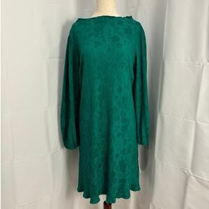 NWT Maggy London long sleeve ruffle hem dress - S